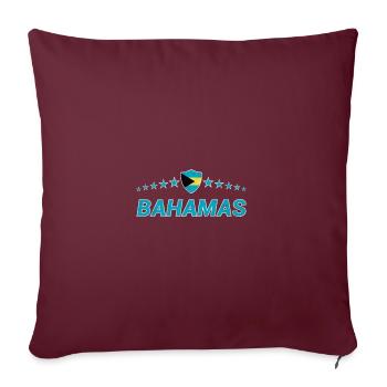 Bahamas - Housse de coussin décorative 45 x 45 cm - bordeaux - Devant