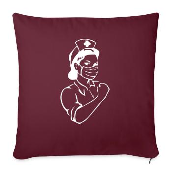 Nurse Docteur Infirmière - Housse de coussin décorative 45 x 45 cm - bordeaux - Devant