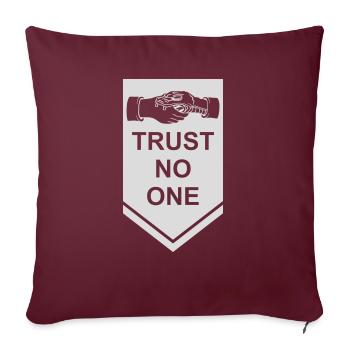 ne faites confiance à personne pour ne citer - Housse de coussin décorative 45 x 45 cm - bordeaux - Devant