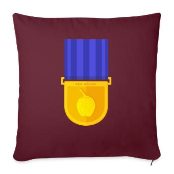 Médaille Savina Rouge - Housse de coussin décorative 45 x 45 cm - bordeaux - Devant