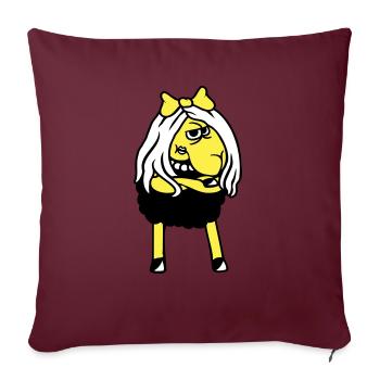 Black Sheep Girl Woman Goth Emo Girl Pretty - Sofa pillowcase 17,3'' x 17,3'' (45 x 45 cm) - burgundy - Front