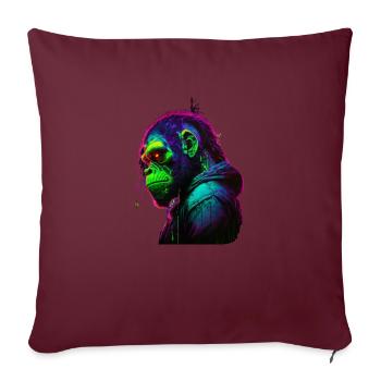 Affe,Design,Neo,Comic - Sofakissenbezug 45 x 45 cm - Burgunderrot - Vorne