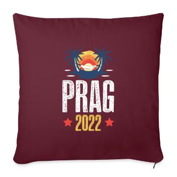 Prague 2022 - Housse de coussin décorative 45 x 45 cm - bordeaux - Devant
