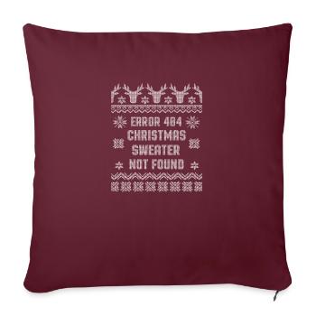 Error 404 Christmas sweater not found weihnachten - Sofakissenbezug 45 x 45 cm - Burgunderrot - Vorne