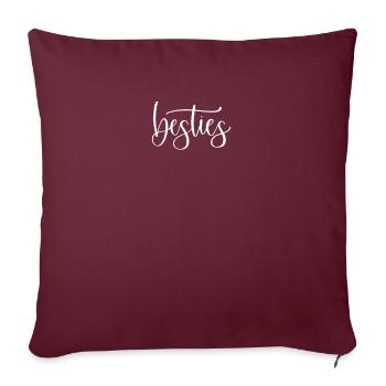 Besties Matching Best Friends BFF Geschenk - Sofakissenbezug 45 x 45 cm - Burgunderrot - Vorne