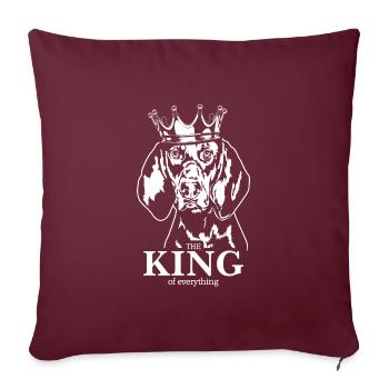 Noir et feu Coonhound King tout Wilsigns - Housse de coussin décorative 45 x 45 cm - bordeaux - Devant