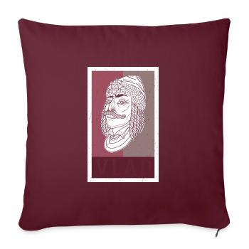 Vlad Tepes Dracula Vampir Rumänien Spruch - Sofakissenbezug 45 x 45 cm - Burgunderrot - Vorne