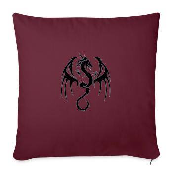 dragon tribal - Sofakissenbezug 45 x 45 cm - Burgunderrot - Vorne