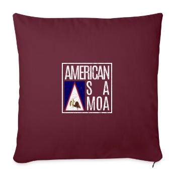 Samoa américaines - Housse de coussin décorative 45 x 45 cm - bordeaux - Devant