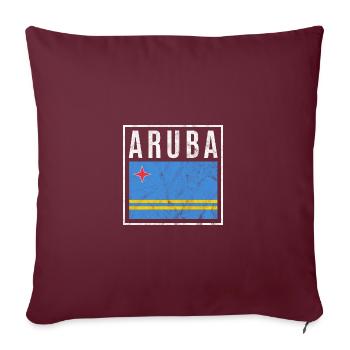 Aruba - Sofakissenbezug 45 x 45 cm - Burgunderrot - Vorne