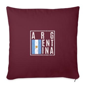Argentine - Housse de coussin décorative 45 x 45 cm - bordeaux - Devant