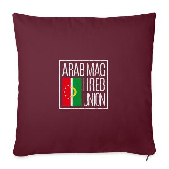 Union du Maghreb arabe - Housse de coussin décorative 45 x 45 cm - bordeaux - Devant