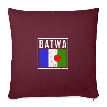 Batwa - Housse de coussin décorative 45 x 45 cm - bordeaux - Devant