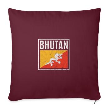 Bhutan - Sofakissenbezug 45 x 45 cm - Burgunderrot - Vorne