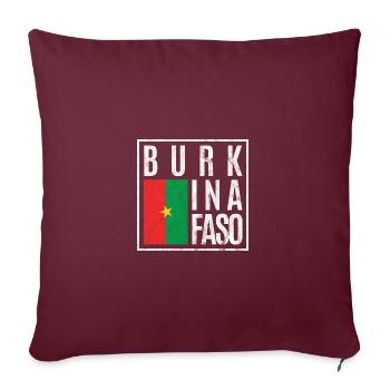 Burkina Faso - Housse de coussin décorative 45 x 45 cm - bordeaux - Devant