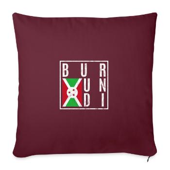 Burundi - Housse de coussin décorative 45 x 45 cm - bordeaux - Devant
