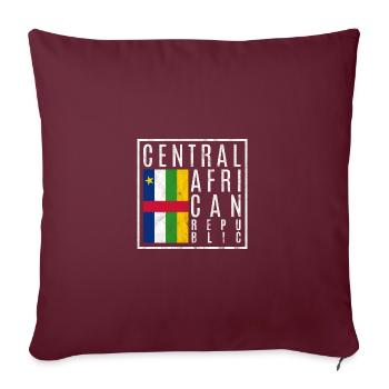 Zentralafrikanische Republik - Sofakissenbezug 45 x 45 cm - Burgunderrot - Vorne