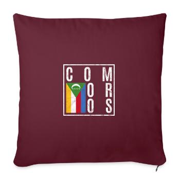 Comores - Housse de coussin décorative 45 x 45 cm - bordeaux - Devant