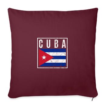 Cuba - Housse de coussin décorative 45 x 45 cm - bordeaux - Devant