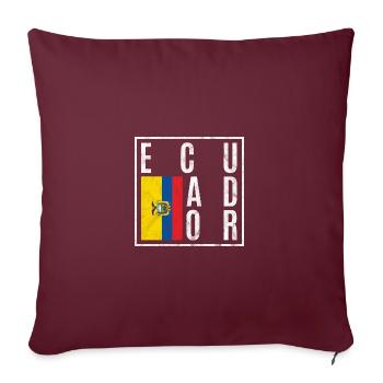Équateur - Housse de coussin décorative 45 x 45 cm - bordeaux - Devant
