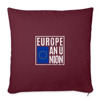Europäische Union - Sofakissenbezug 45 x 45 cm - Burgunderrot - Vorne