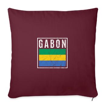 Gabon - Housse de coussin décorative 45 x 45 cm - bordeaux - Devant