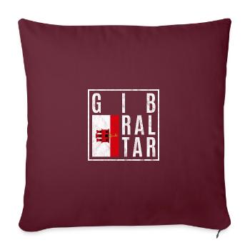Gibraltar - Sofakissenbezug 45 x 45 cm - Burgunderrot - Vorne