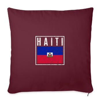 Haïti - Housse de coussin décorative 45 x 45 cm - bordeaux - Devant