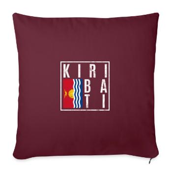Kiribati - Housse de coussin décorative 45 x 45 cm - bordeaux - Devant
