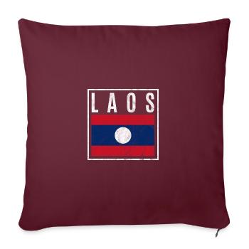 Laos - Sofakissenbezug 45 x 45 cm - Burgunderrot - Vorne