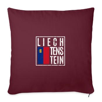 Liechtenstein - Sofakissenbezug 45 x 45 cm - Burgunderrot - Vorne