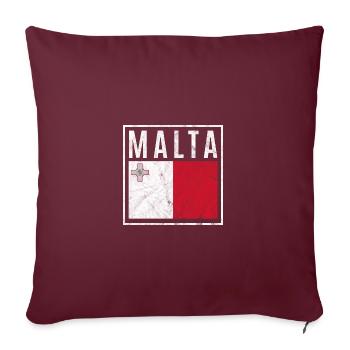 Malte - Housse de coussin décorative 45 x 45 cm - bordeaux - Devant