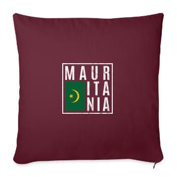 Mauritanie - Housse de coussin décorative 45 x 45 cm - bordeaux - Devant