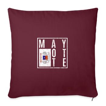 Mayotte - Housse de coussin décorative 45 x 45 cm - bordeaux - Devant