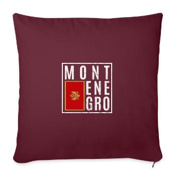 Monténégro - Housse de coussin décorative 45 x 45 cm - bordeaux - Devant