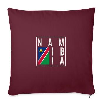 Namibia - Sofakissenbezug 45 x 45 cm - Burgunderrot - Vorne