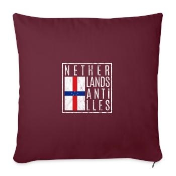 Antilles néerlandaises - Housse de coussin décorative 45 x 45 cm - bordeaux - Devant