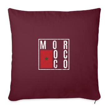 Maroc - Housse de coussin décorative 45 x 45 cm - bordeaux - Devant