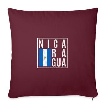 Nicaragua - Sofakissenbezug 45 x 45 cm - Burgunderrot - Vorne