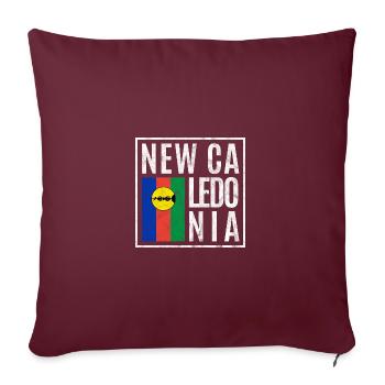 Nouvelle-Calédonie - Housse de coussin décorative 45 x 45 cm - bordeaux - Devant