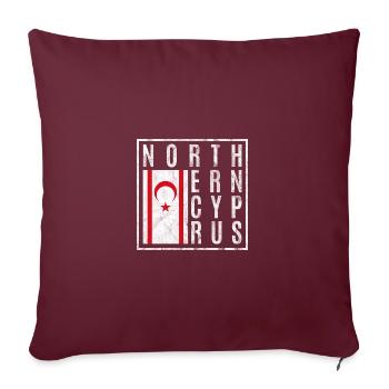 Chypre du Nord - Housse de coussin décorative 45 x 45 cm - bordeaux - Devant