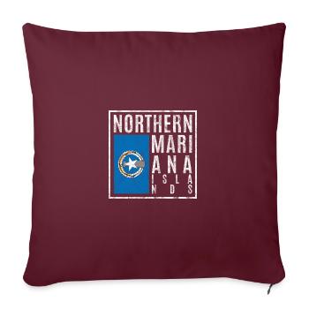 Nördliche Marianen - Sofakissenbezug 45 x 45 cm - Burgunderrot - Vorne