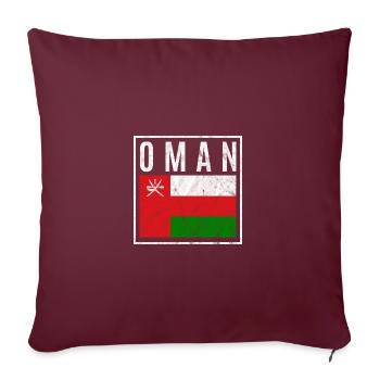 Oman - Housse de coussin décorative 45 x 45 cm - bordeaux - Devant
