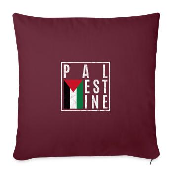 Palestine - Housse de coussin décorative 45 x 45 cm - bordeaux - Devant
