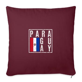Paraguay - Housse de coussin décorative 45 x 45 cm - bordeaux - Devant
