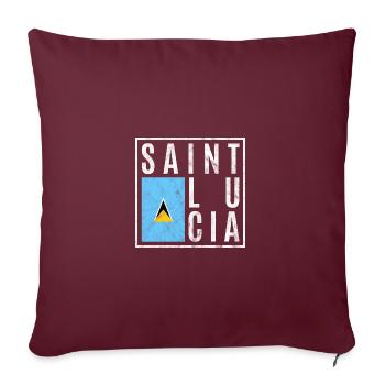 Sainte-Lucie - Housse de coussin décorative 45 x 45 cm - bordeaux - Devant