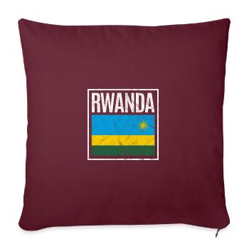 Rwanda - Housse de coussin décorative 45 x 45 cm - bordeaux - Devant