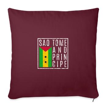 São Tomé-et-Príncipe - Housse de coussin décorative 45 x 45 cm - bordeaux - Devant