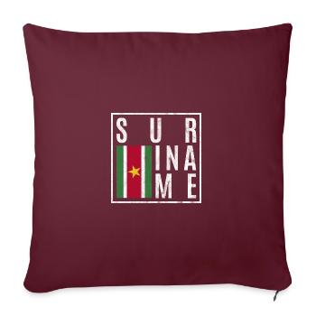 Suriname - Housse de coussin décorative 45 x 45 cm - bordeaux - Devant