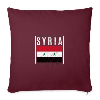 Syrien - Sofakissenbezug 45 x 45 cm - Burgunderrot - Vorne